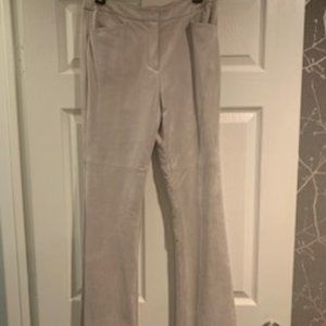 Silver Faux Suede Boot Cut Trousers -- NWT